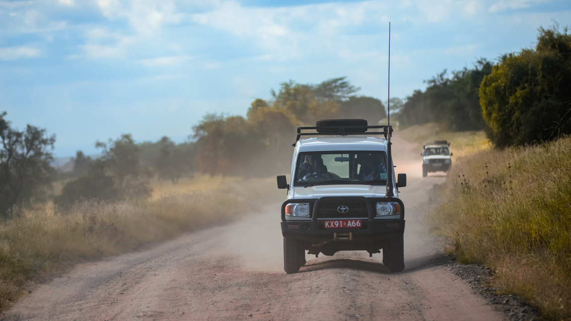 TGS Truck driving down a dirt track