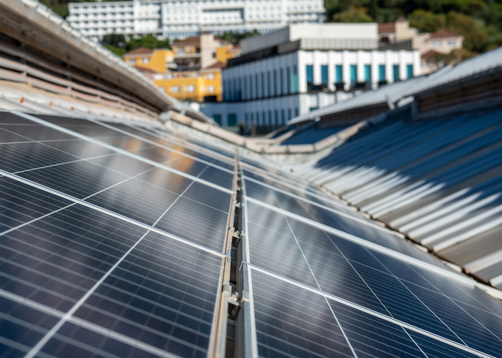 Solar panels outside the BAG head office